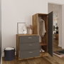 Hanah Home Armario Multiusos Cc6-Aa Pino Atlántico y Antracita